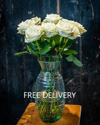 LetterBox Flowers White Roses